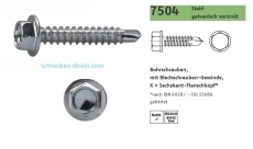 50 Stck Bohrschrauben mit Bund 6,3x90 verzinkt-K