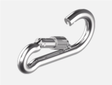 Karabinerhaken mit Sicherheitsmutter 6 x 60 mm, A4 1 St�ck