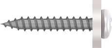 Fensterbankschraube mit Feingewinde Pan Head 3,9 x 25 mm Vollgewinde A2 RAL 9010 100 Stk.